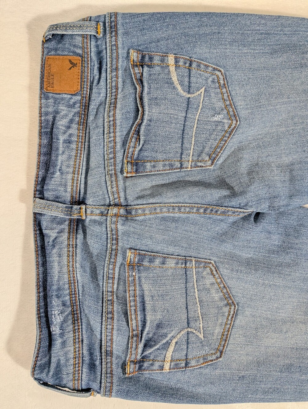 ❤️ 2009 American Eagle Low Rise Slim Boot Stretch Jeans Size 2 Short - Picture 6 of 13